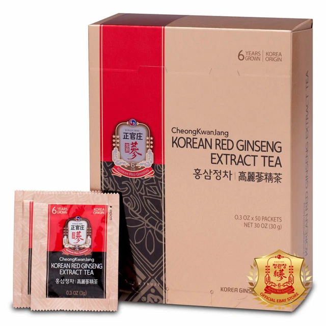 CHEONGKWANJANG KOREAN RED Ginseng Extract Instant Tea 50 Packets EUR