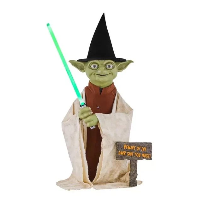 HALLOWEEN ANIMATRONIC CHRISTMAS 3.5 ft. Animated LED Star Wars Yoda