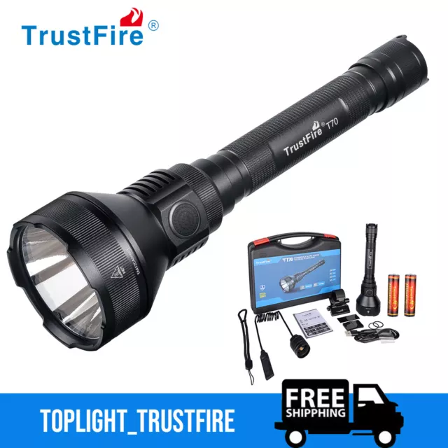 TrustFire T70 LED Caza Antorcha Linterna Interruptor Dual Luz De Rifle Para Caza