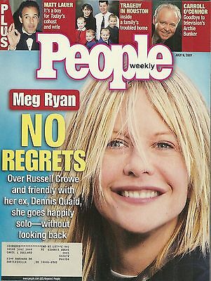 People Magazine July 9 2001 Meg Ryan Carroll O'Connor Barry Bonds Irene Cara