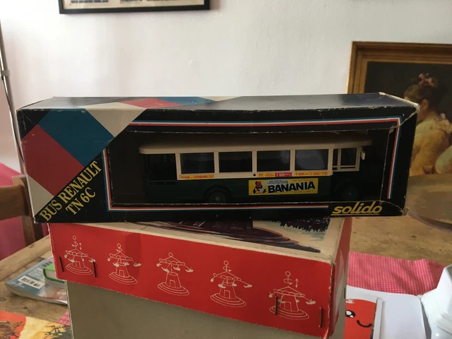 ANCIEN JOUET TYPIQUE en TÔLE des Annees 50, Joli petit BUS , Logo ITALY