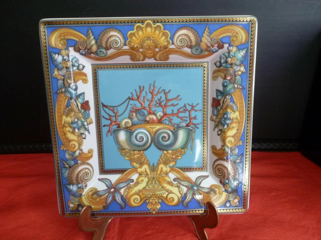 Rosenthal Versace Ikarus Les Tresors de la Mer Schale 22 cm Service Blau Gold