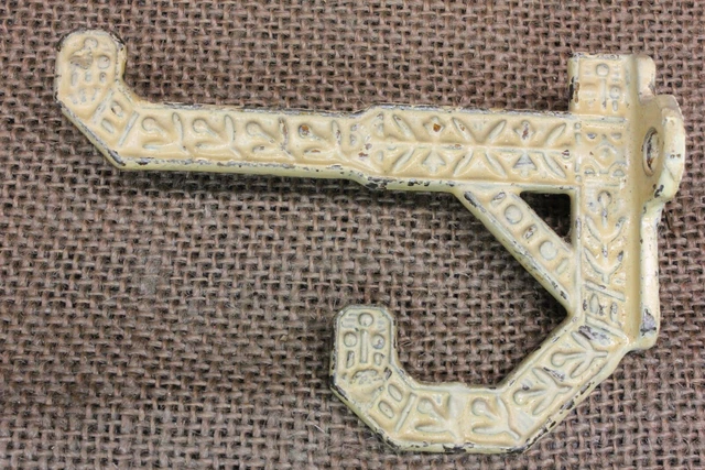 Old Coat Hook Bath Robe School House Farm Wardrobe Windsor Vintage Rustic Iron 2