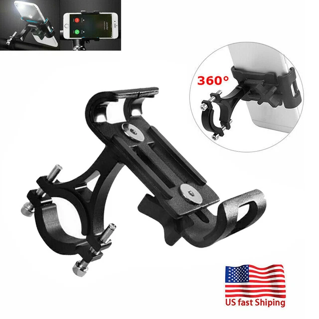 360° Aluminum Motorcycle Bike Bicycle Holder Mount For MTB GPS Cell Phone USA