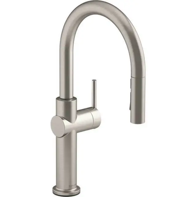 Kohler 22972-VS Crue Kitchen Sink Faucet w/ Pull Down Sprayer, Vibrant Stainless