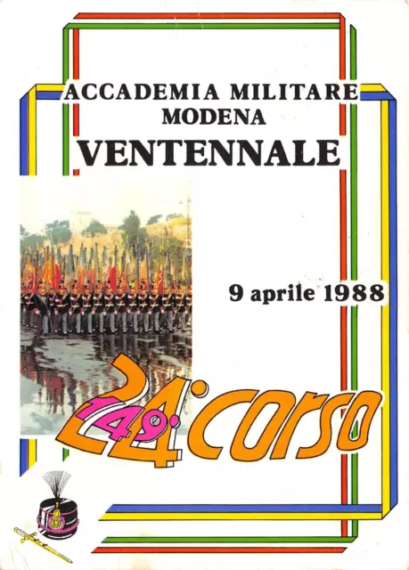 17-38A) Modena Accademia Militare Ventennale 1988 24° 149° Corso Viaggiata