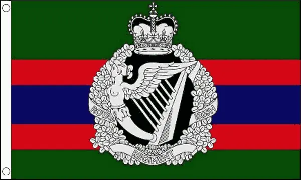 Cortina de ataúd con bandera militar del Regimiento Real Irlandés con envío rápido