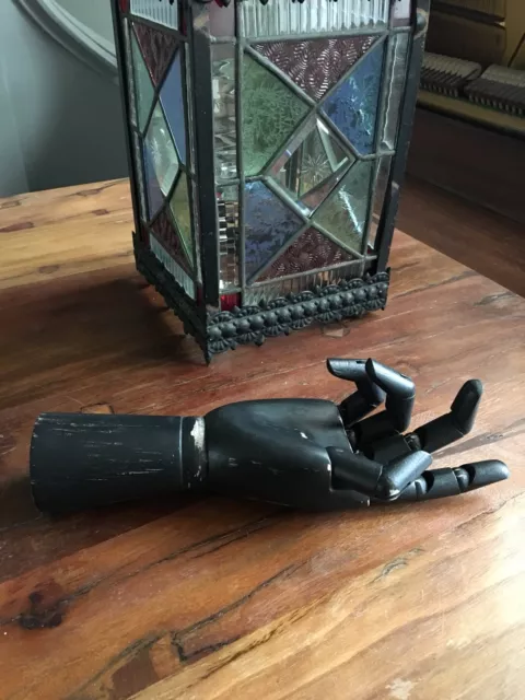 Holzschaufensterpuppe gelenkte Handform schwarz bemalt Oberfläche Lay Figur 2