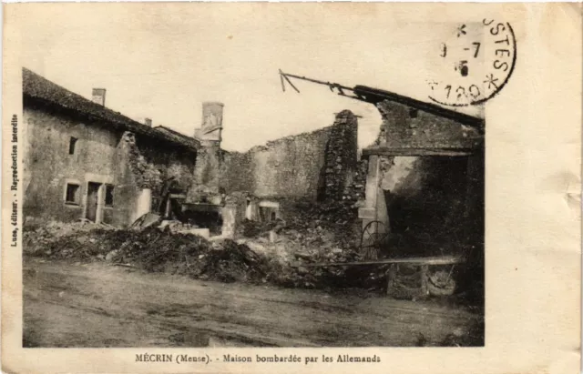 CPA MECRIN - Maison bombardée par les Allemands (631234)