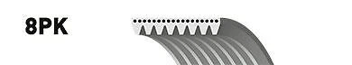 Cinture A V A Fascia Cancelli Extra Servizio Micro-V Cintura Multicoste 8Pk1920Es