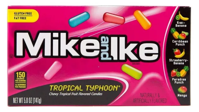 2x Mike & Ike Tropical Typhoon Chewy Tropical Fruit Flavored Candies 141g 2