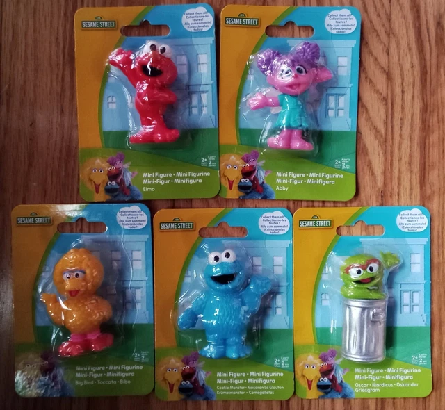 5 New Figures SESAME STREET Stocking Stuffers! ABBY Cookie Big Bird Oscar Elmo