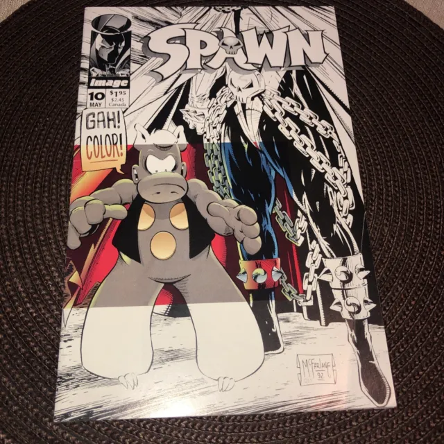 Spawn #10 GAH! COLOR! MAY 1992 Featuring Cerebus the Aardvark image comics