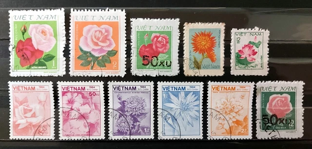 Vietnam Briefmarken von 1977 bis 1984 gestempelt kleines Lot in bester Erhaltung