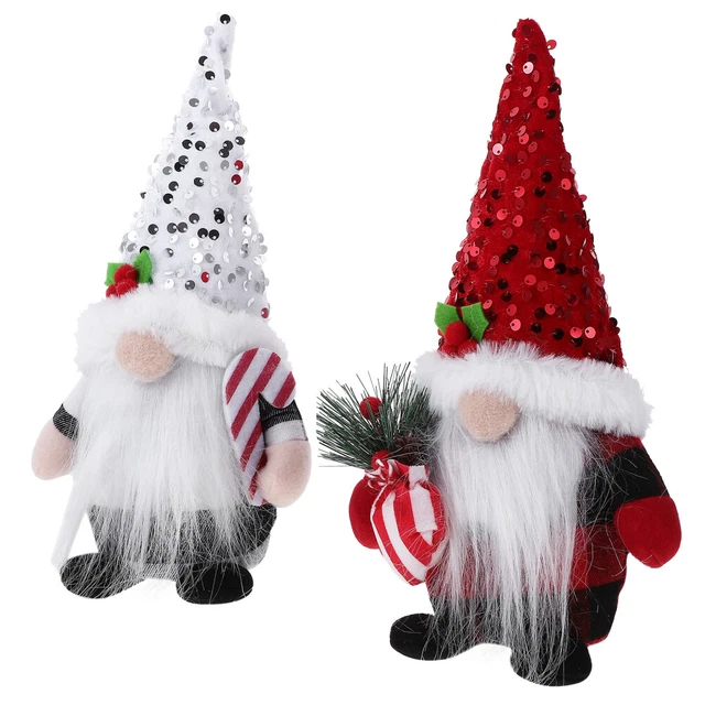 2 pz centrotavola gnomo natalizio ornamento estetico decorazione vacanze