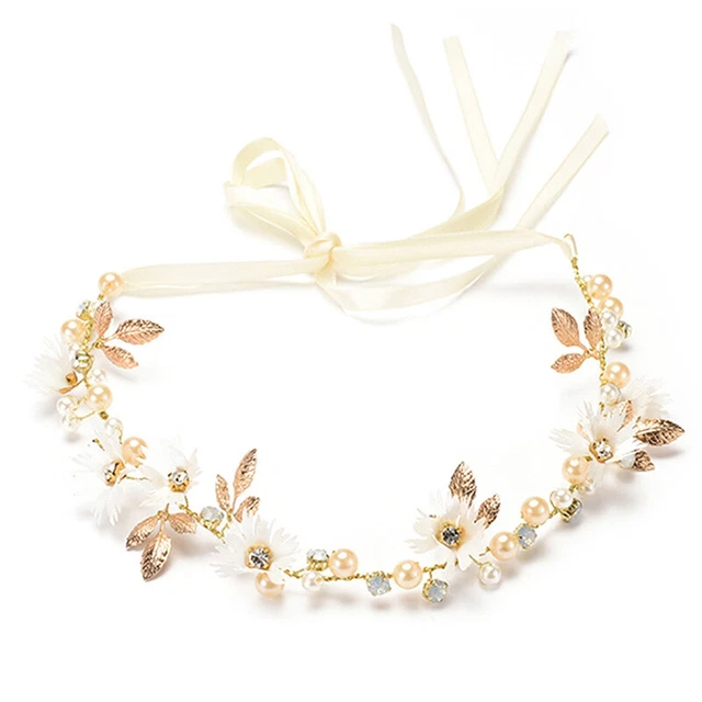 Fasce per capelli vintage sposa fatte a mano da donna cristallo strass tiare fascia per capelli ZC