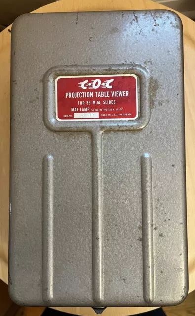 Vintage Projection Table Viewer COC For 35 mm Slides Bulb Works! Handle. EUC!