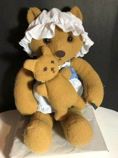 Fisher Price 1981 Mama Bear Teddy Bear 15” Brown Plush Stuffed Animal Vintage