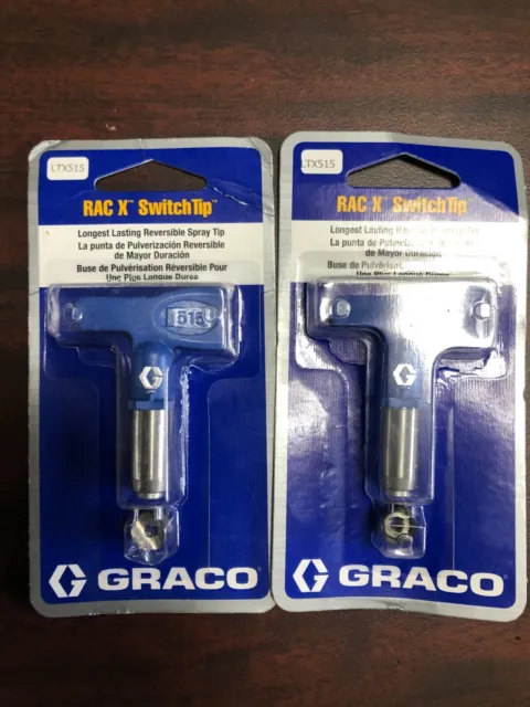 New Graco RAC X SwitchTip Reversible Spray Tip Part# LTX515 (Lot of 2)