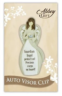 Guardian Angel Protect Us Angel Visor Clip