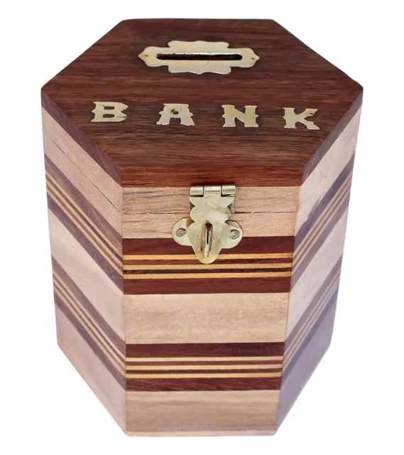 Handmade Wooden Money/Piggy Bank Gifts for Kids & Adults US