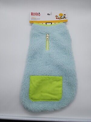 Boots & Barkley Small Blue Sherpa Vest For Pet Dog