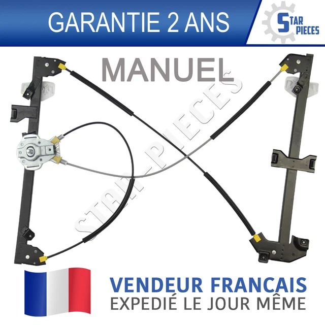 Mécanisme Lève-Vitre Électrique Avant Droit Passager Pour Berlingo/Partner 1996-2008 - Sans Moteur
