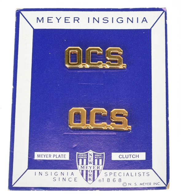 VIETNAM ERA (?) US Army Officer Candidate School OCS Collar Insignia