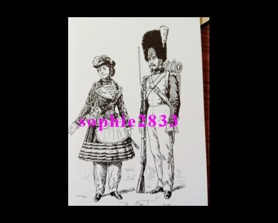 Dessin de Rousselot /Gendarme et cantinière des gendarmes d'élite 1855-1869