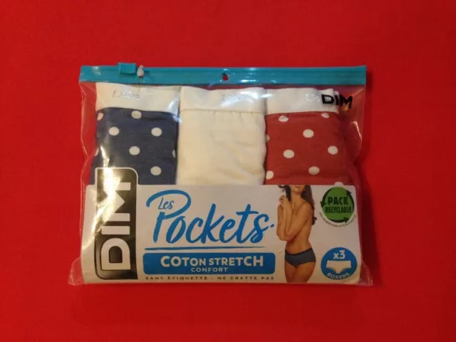 Pack 3 boxers DIM coton stretch confort taille 44/46 neufs