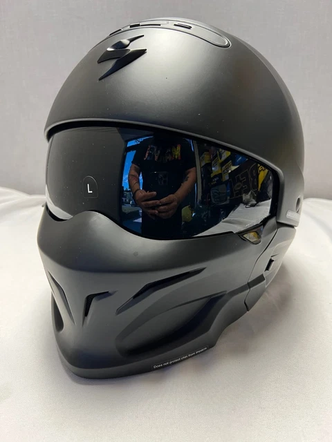 Scorpion Exo Covert Matte Black Open Face Motorcycle Helmet Size Large
