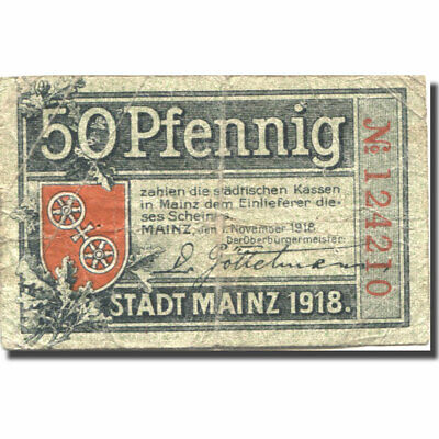 Mainz TB 1921-04-01 #277685 Allemagne 50 Pfennig aigle Billet Meh 1921 