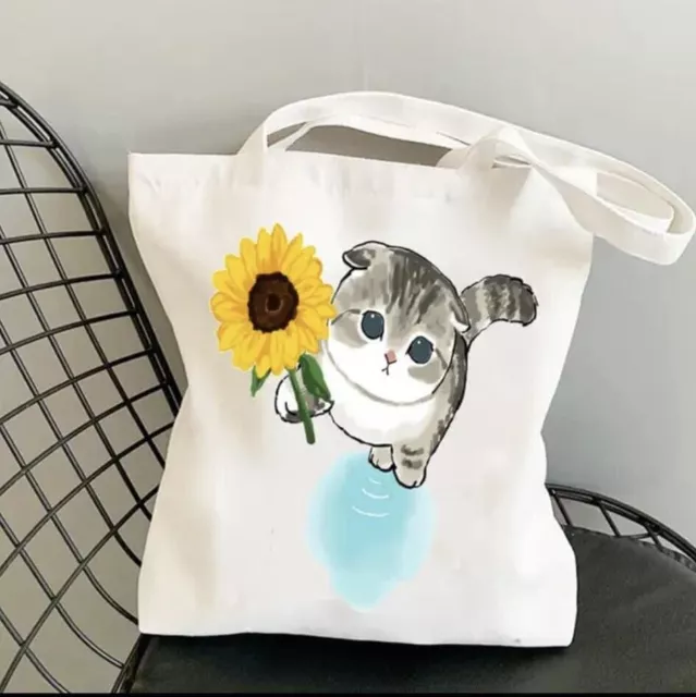 Cute Cat Cotton Bag Kawaii Japanese Style