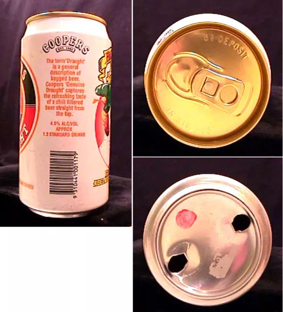 Coopers Draught 1996 Big Day Out - 375Ml Pull Tab Can - South Australia 2