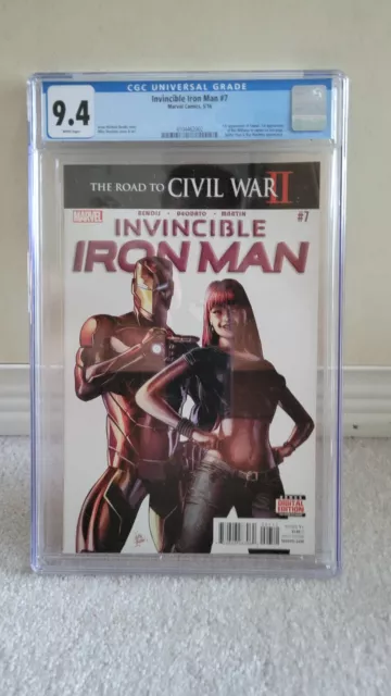 Invincible Iron Man #7 - CGC 9.4 - 1st Print KEY! - 1st App of Riri Williams
