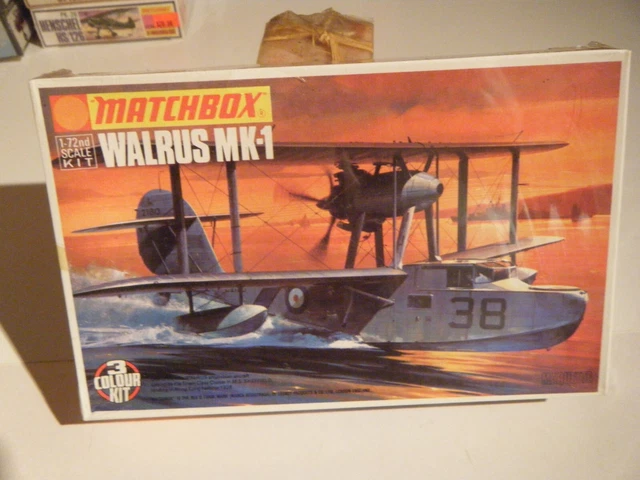 SEALED 1st Ed. 1973 MATCHBOX-LESNEY 1/72sc WW II Supermarine WALRUS Flying Boat