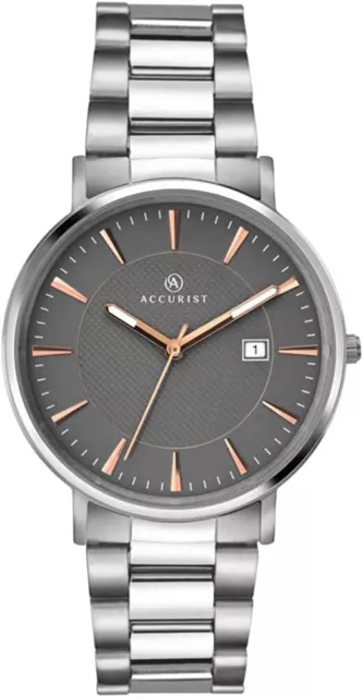 ACCURIST MENS TITANIUM Watch with Grey Dial and Titanium Bracelet