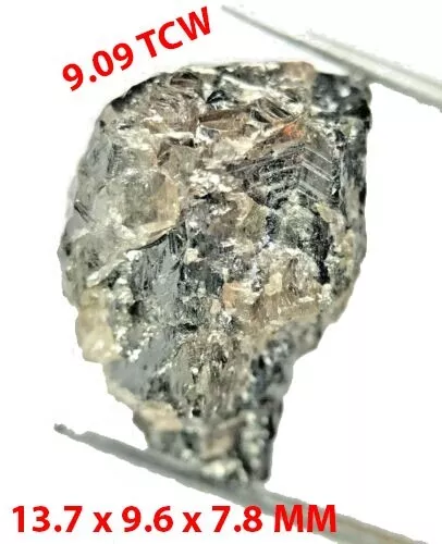 Grande Uncut Diamante 9.09tcw Grisáceo Marrón Brillante Natural Antiguo Polígono 2