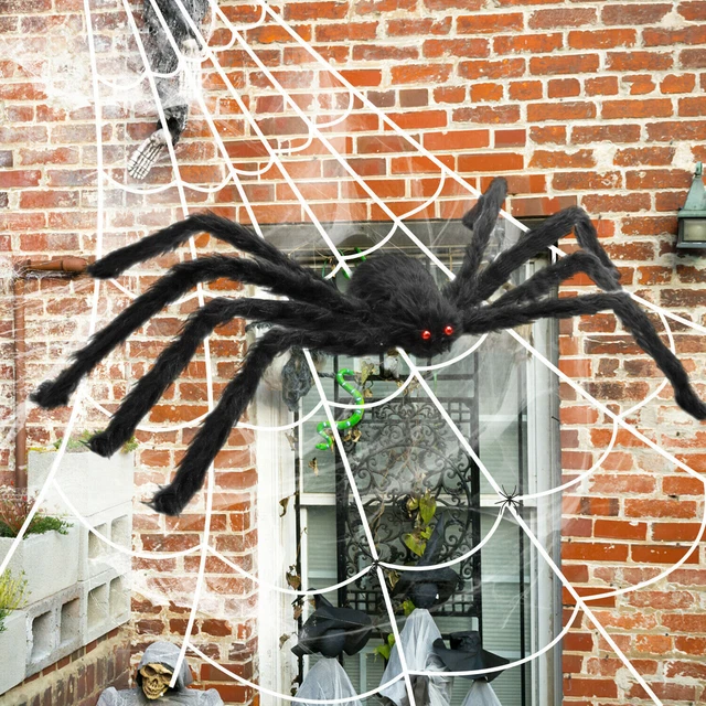 HALLOWEEN GIANT SPIDER Web Indoor Outdoor Spooky Haunted House Party
