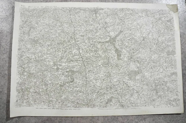 CASSINI CARTE IN PLANO 630mm X 950 mm, 1808, ST BRIEUC LOUDEAC , n°157 , 8 C,