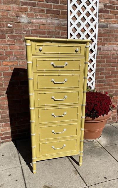 Vintage THOMASVILLE ALLEGRO BAMBOO LINGERIE CHEST, BOHO Orig, fine condition Vintage THOMASVILLE ALLEGRO BAMBOO LINGERIE CHEST, BOHO Orig, fine condition