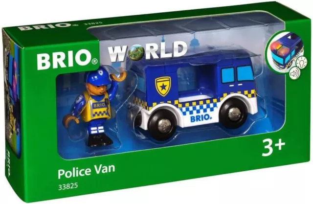 BRIO WORLD - 33825 - CAMION DE POLICE SON ET LUMIÈRE - Accessoire circuit train