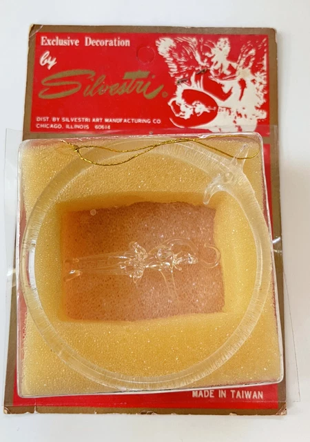 Vintage Silvestri Christmas Ornament Glass Ballerina