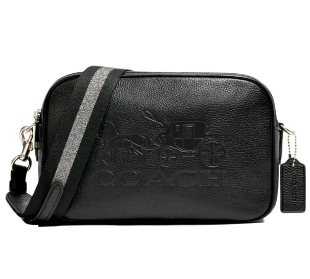 Coach Jes Crossbody Carriage Logo Black RM670 only Refined pebble