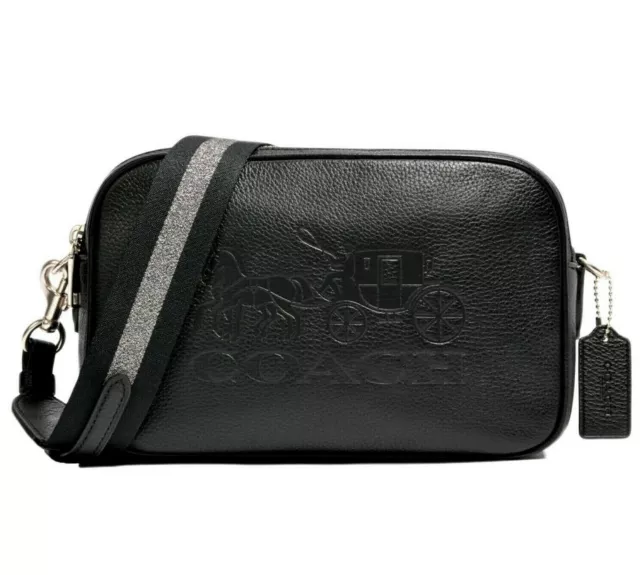 NWT COACH JES Crossbody Shoulder Horse Carriage Black Gold
