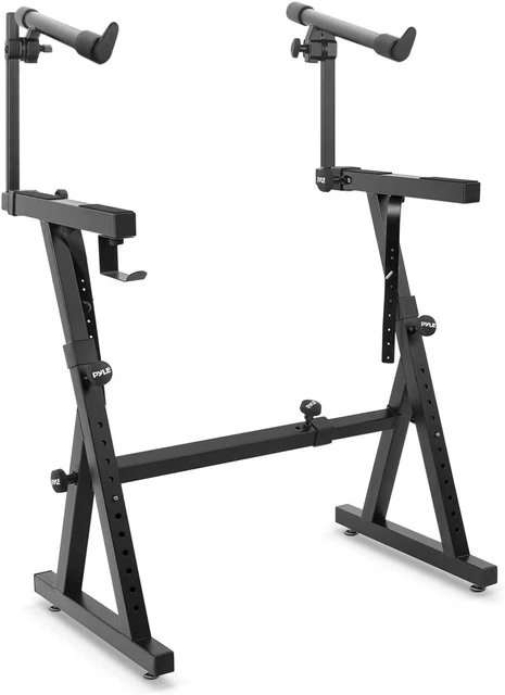 Heavy-Duty Multi-Functional Music Stand - Z Style & Portable, 2Nd Tier, Height &