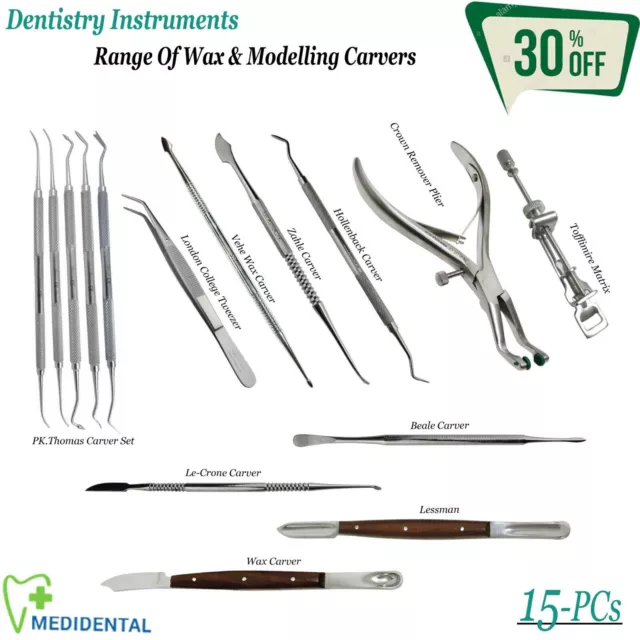 Dentistry Instruments Waxing Carvers Laboratory Sculpting Restorative Tools New