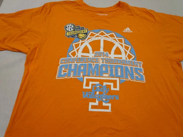 Tennessee Lady Vols 2014 SEC Champions  Orange Adidas T-Shirt Size Large