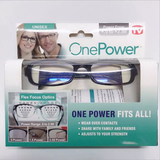 One Power Auto Focus Presbyopi Reading Glasses Readers Adjustable 0.5-2.5 Unisex