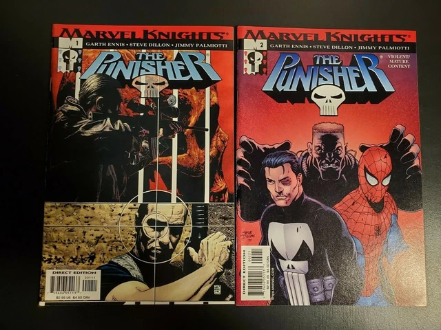 Punisher #1, #2 (2001) NM Marvel Knights Garth Ennis Steve Dillon Bradstreet D|